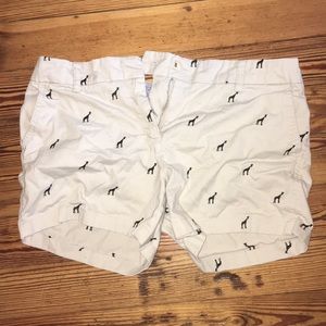 Khaki Giraffe Print Shorts